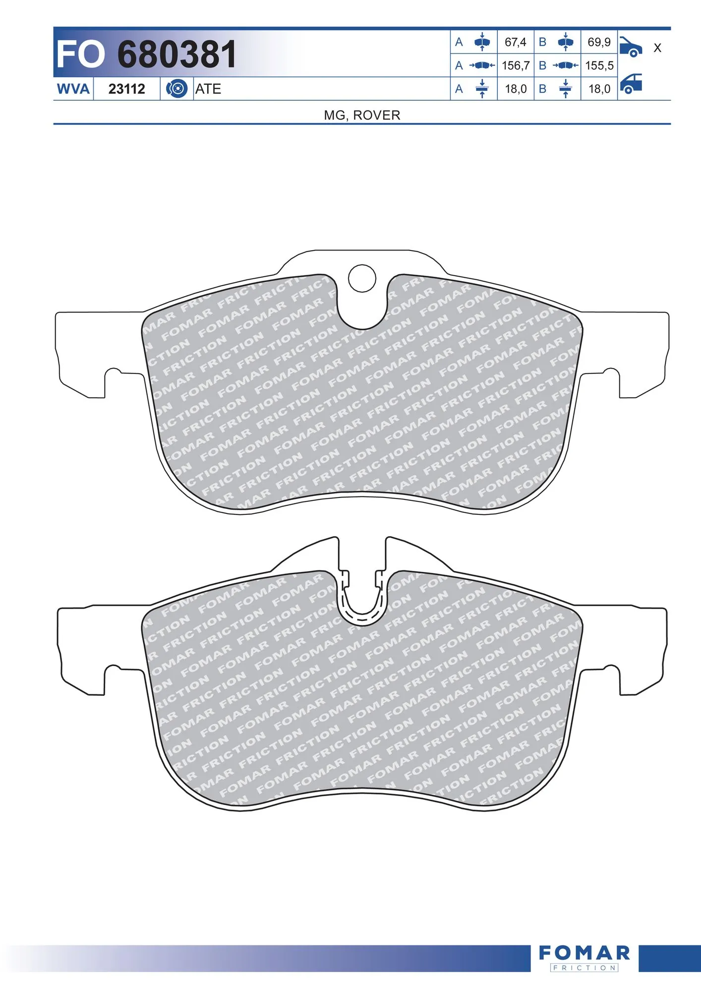 Brake Pad Set, disc brake